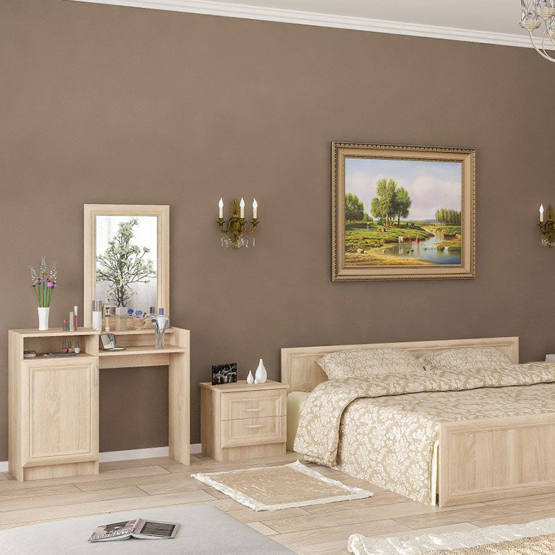 Dressing table with mirror Rebecca pakoworld sonoma 90x38.5x147.5cm