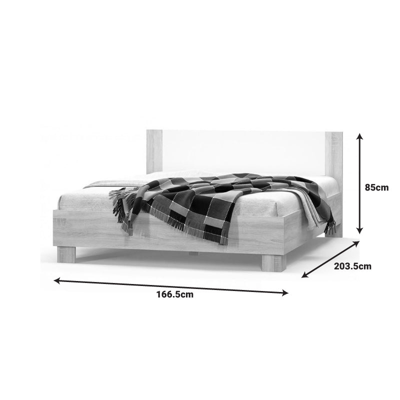 Double bed Geneva I pakoworld white-natural 160x200cm