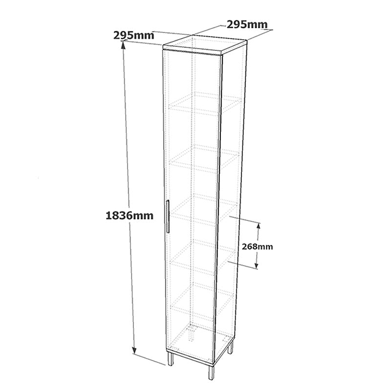 Cabinet-column Aurelius pakoworld anthracite-mocha 29.5x29.5x183.6cm