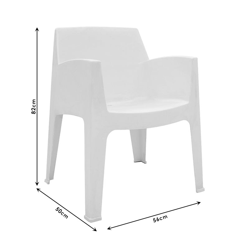 Garden armchair Milena pakoworld PP cream