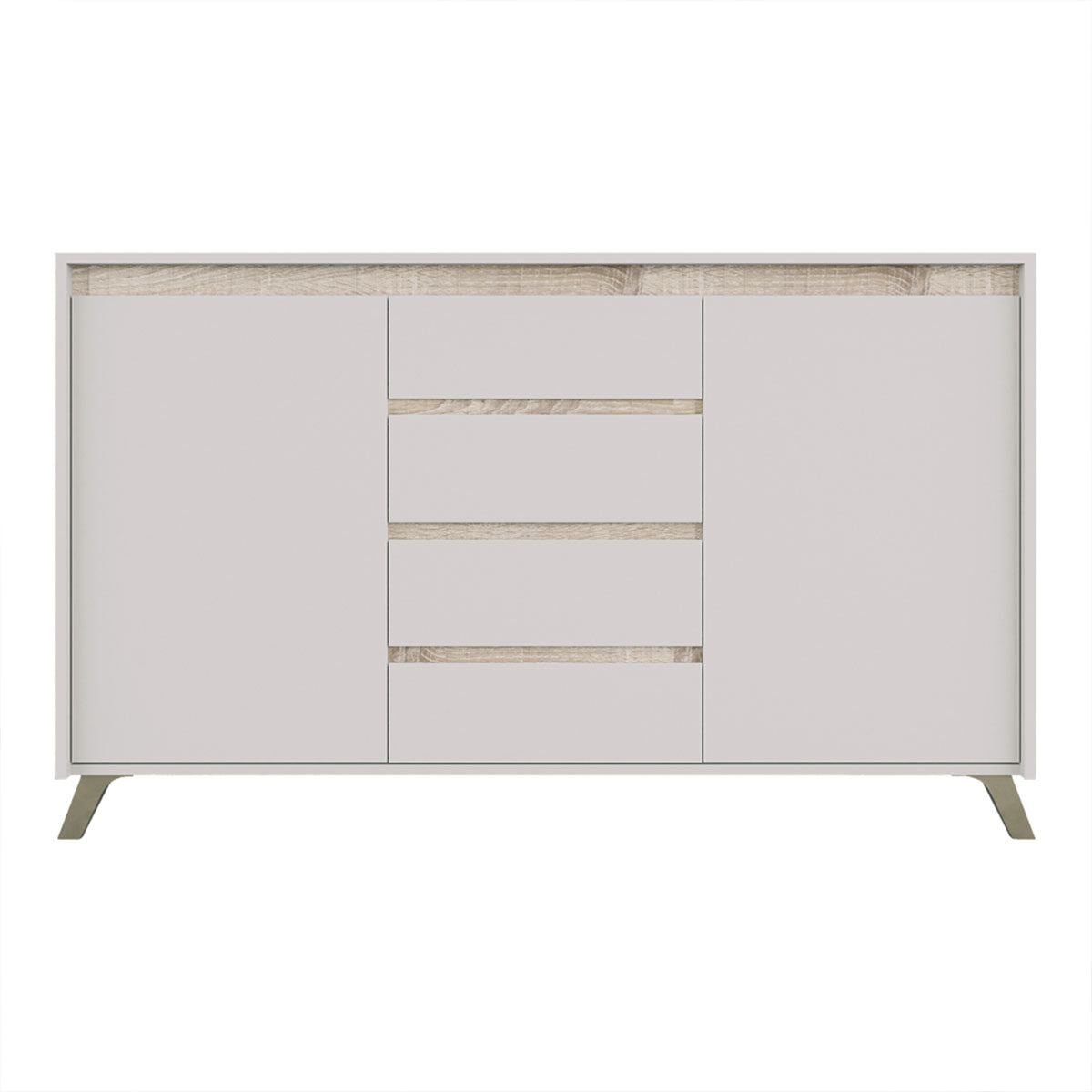 Buffet Belka cream with oak 155x45x93.7cm