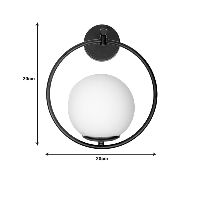 Wall lamp Blento pakoworld E27 black metal D20x20cm
