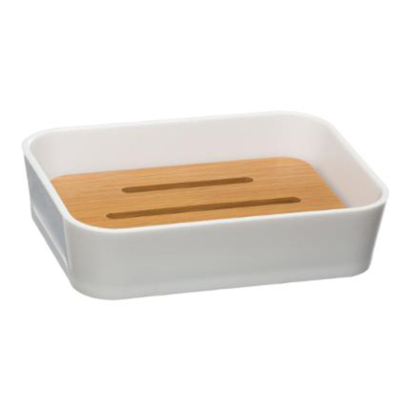 Bath accessories set 2pcsNature pakoworld pp white color