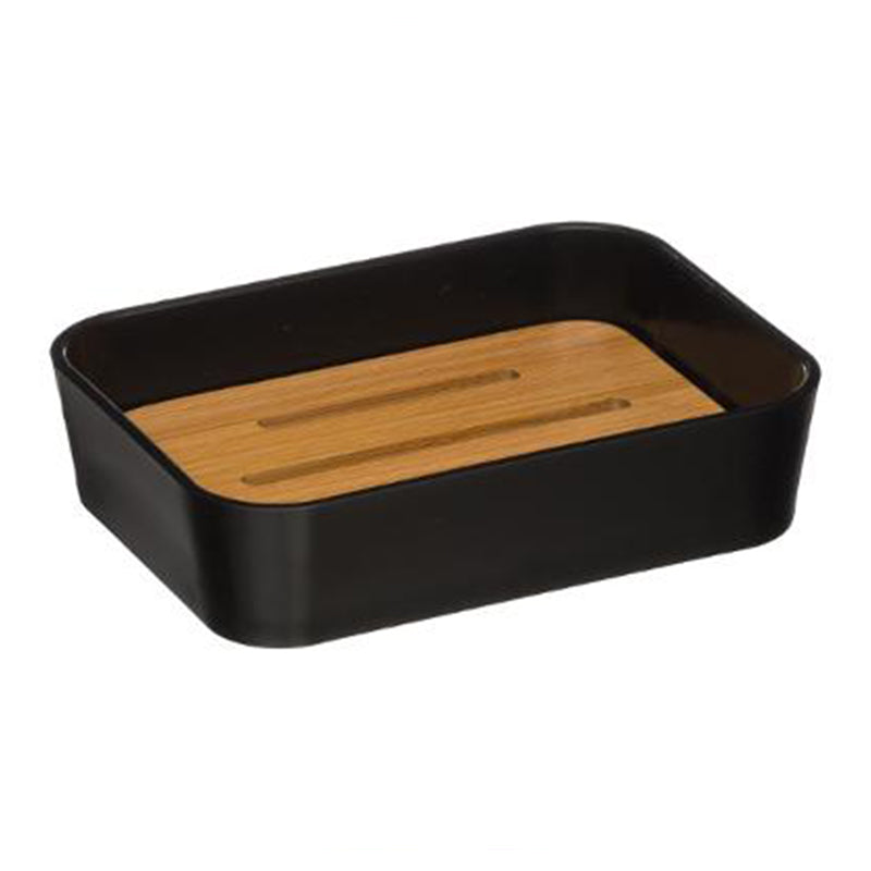 Bath accessories set 2pcs Nature pakoworld pp black color