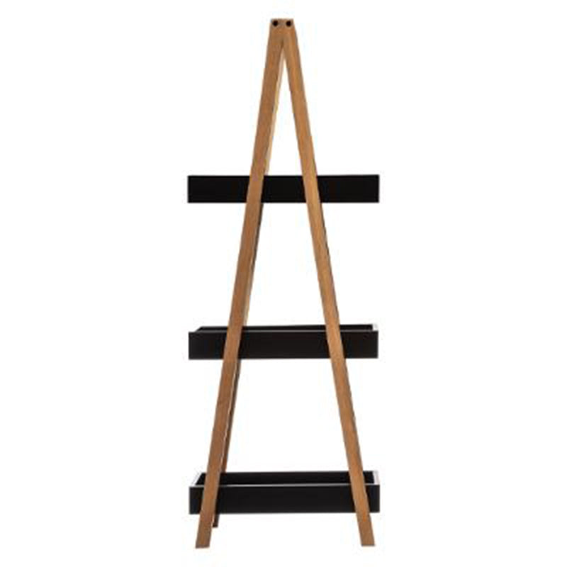 Floor shelf Nancy pakoworld wooden in natural-black color 30x18,5x82cm