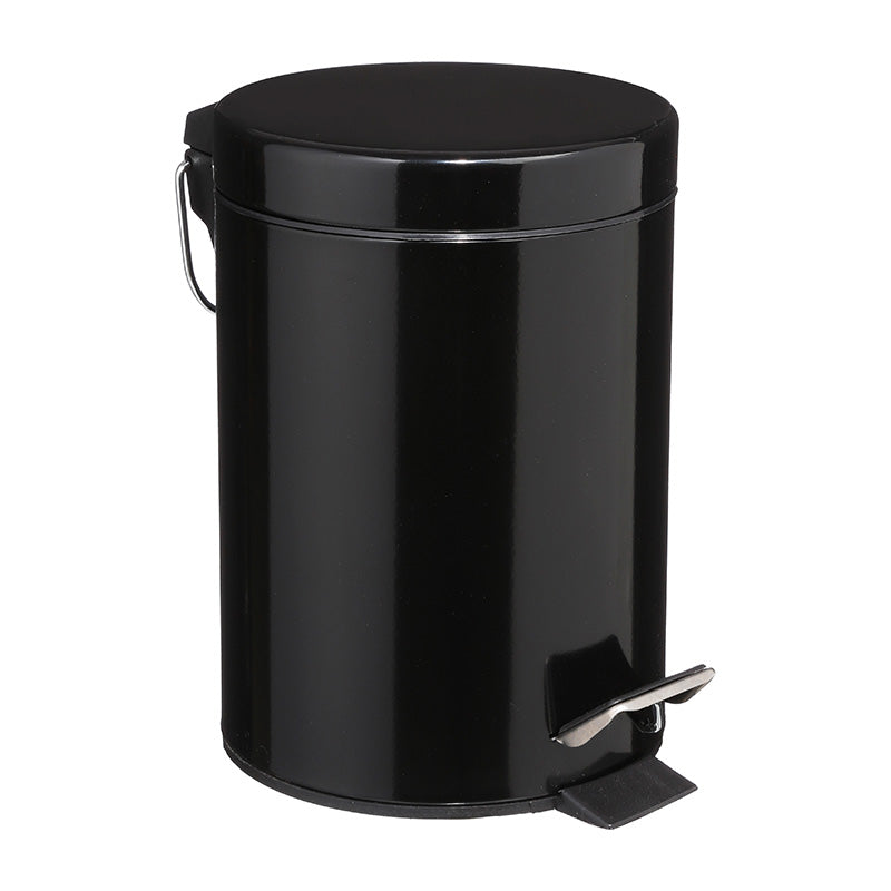Thash can 3L Dustbin pakoworld metal-pp in black color