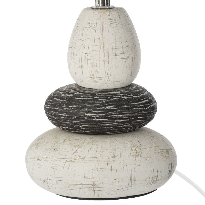 Table lamp Rockgem pakoworld Ε27 ivory-anthracite D18x33cm