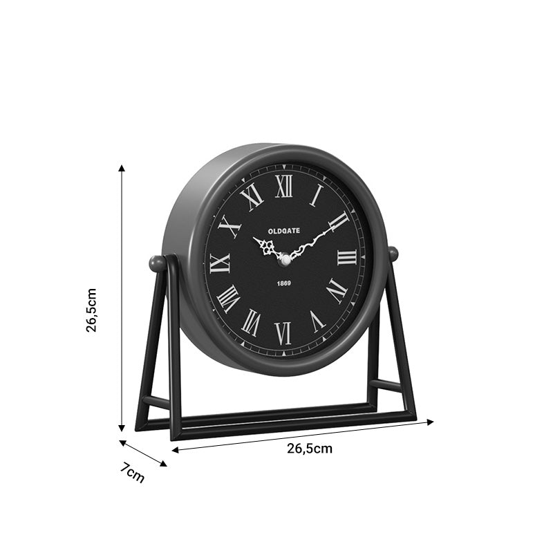 Wall clock Clocky pakoworld black-golden metal-mdf 26.5x7x26.5cm