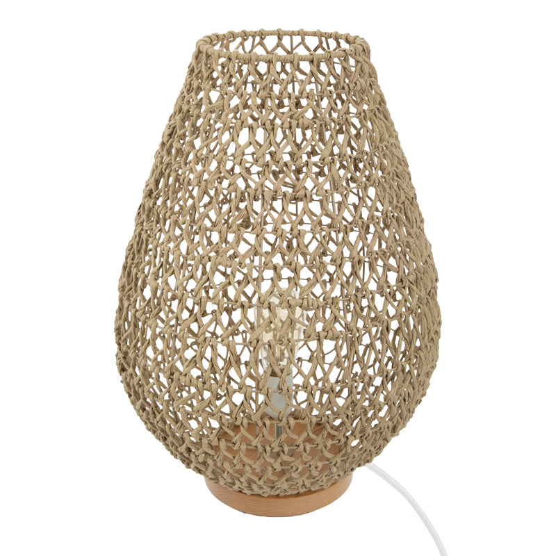 Table lamp Bohora pakoworld E27 paper rope in natural color D37.5x55cm