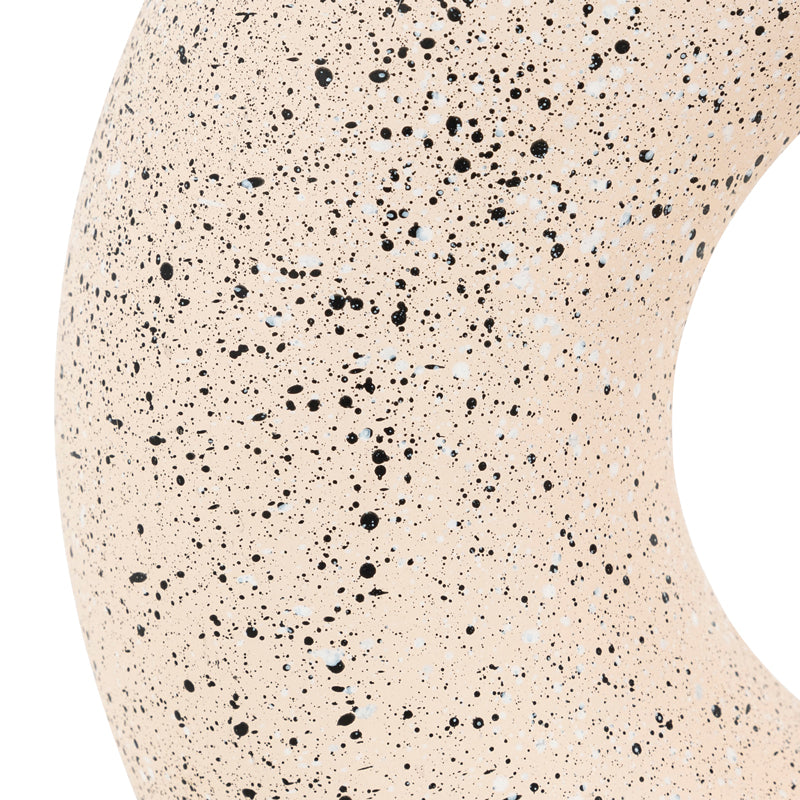 Vase Circkly pakoworld ceramic in white-black color 27x9.5x30cm