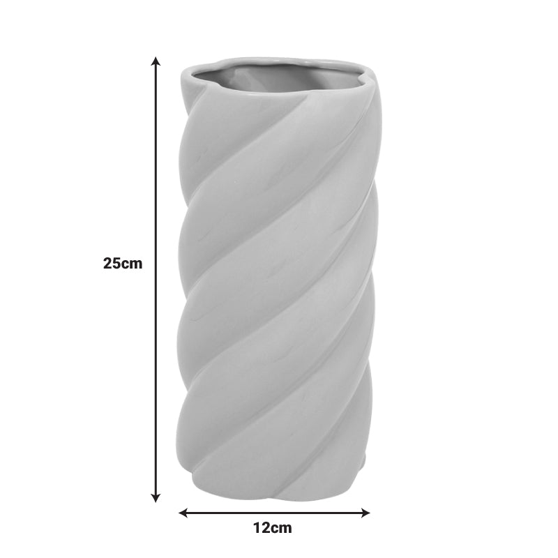 Vase Dermel pakoworld ceramic in marble look D12x25cm