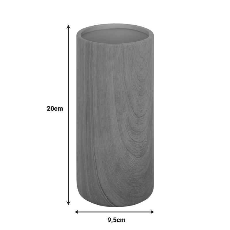 Vase Joefer pakoworld ceramic in natural color D9.5x20cm