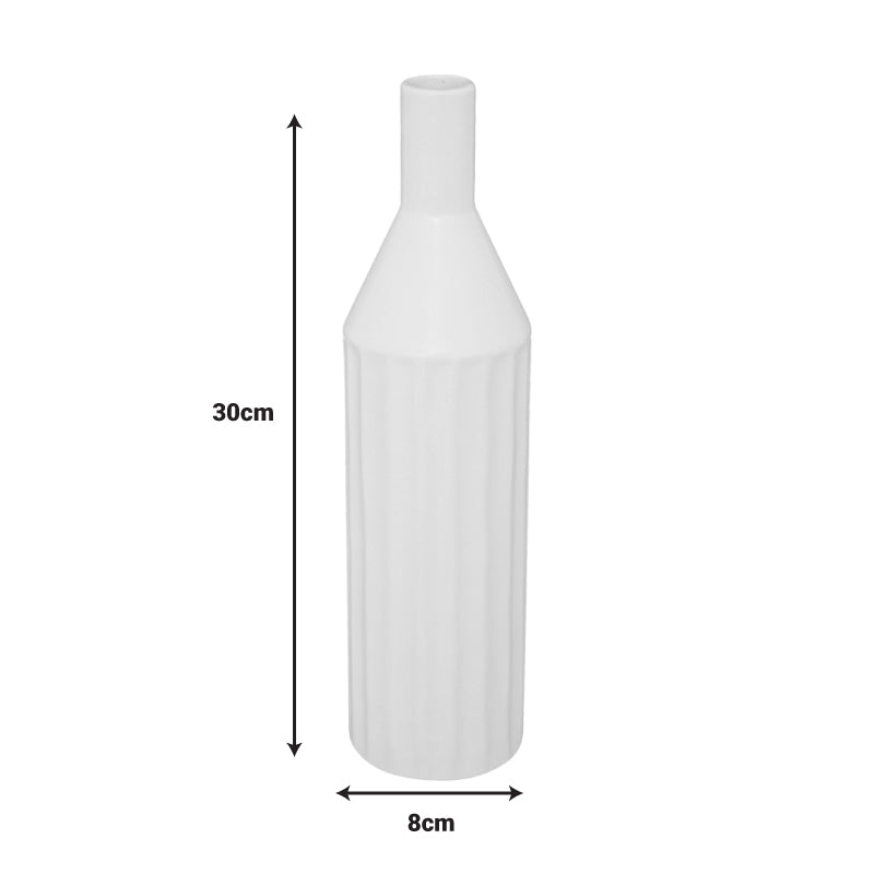 Vase Drego pakoworld ceramic in beige color D8x30cm