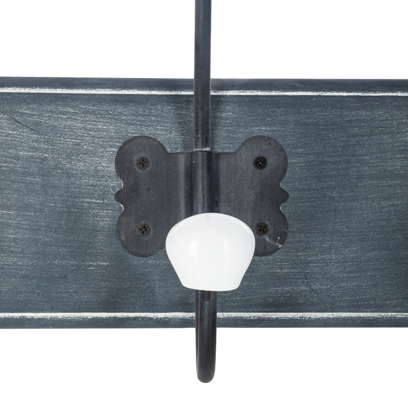 Coat hook Holden mdf in antique black color 19.5x9x60.5cm