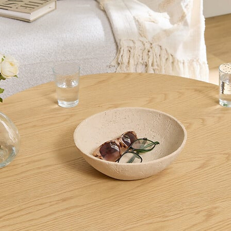 Decorative bowl Serio polyresin beige D24.5x7.5cm