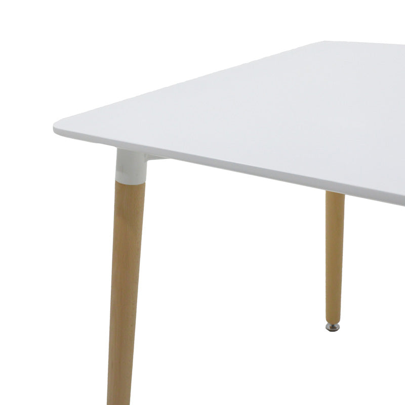 Dining table Natali-Noor set of 3 pcs MDF white-beige-natural legs 80x80x76cm