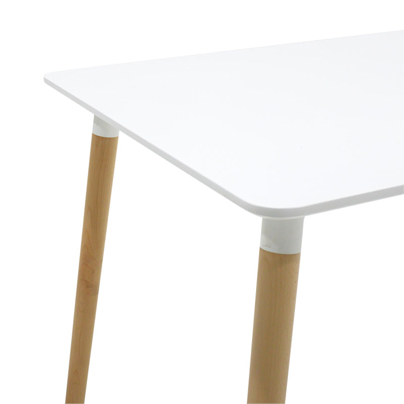 Dining table Natali-Noor set of 5 pcs MDF white-beige fabric 120x80x76cm