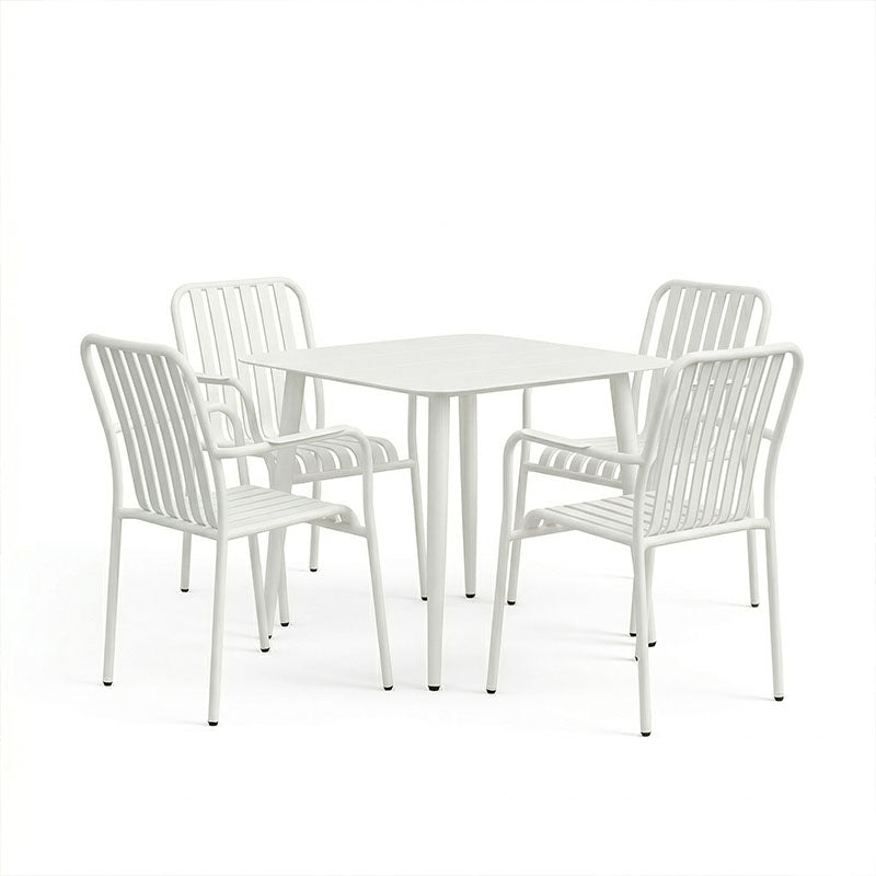 Dining set Heven Vista set of 5 pices black aluminum 80x80x72cm