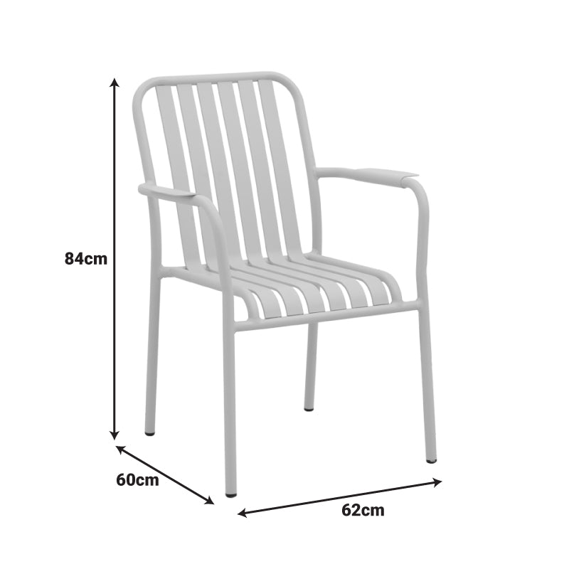 Dining set Heven Vista set of 7 pieces anthracite aluminum 150x80x72cm