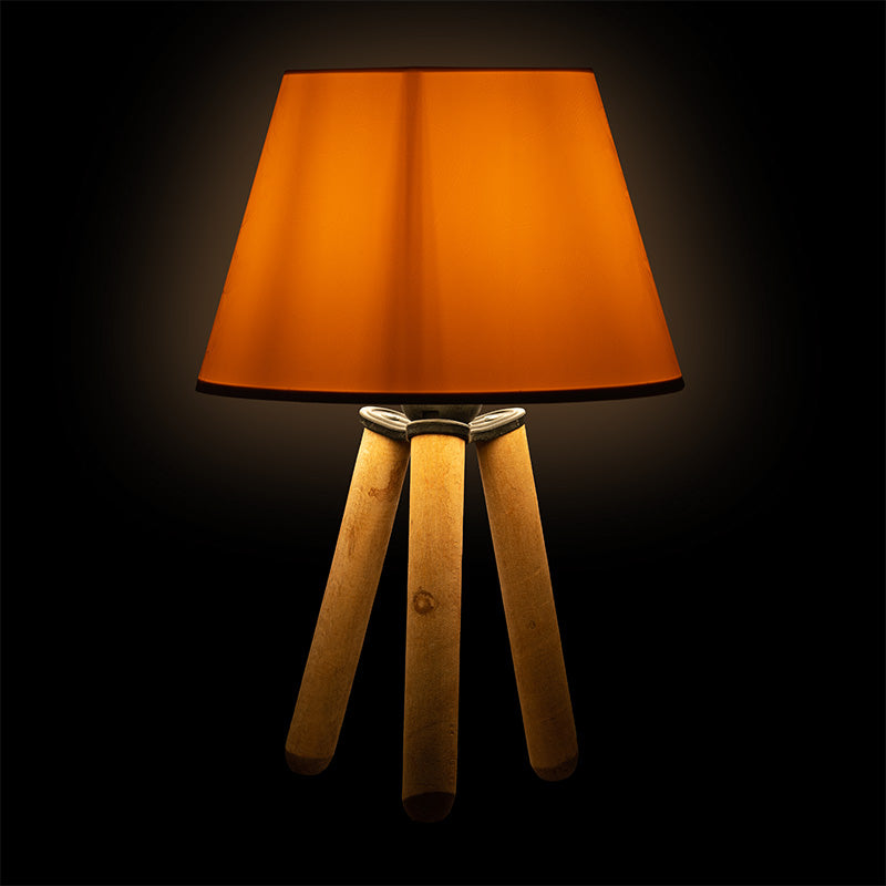 Table lamp PWL-1071 E27 off-white-natural D22x32cm