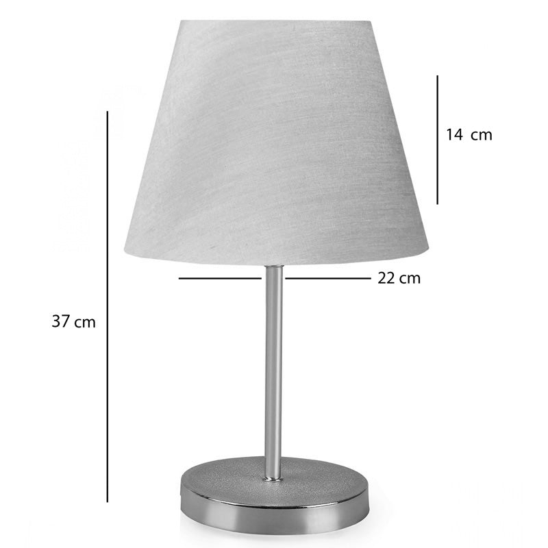 Table lamp PWL-1074 Ε27 beige-golden D22x37cm