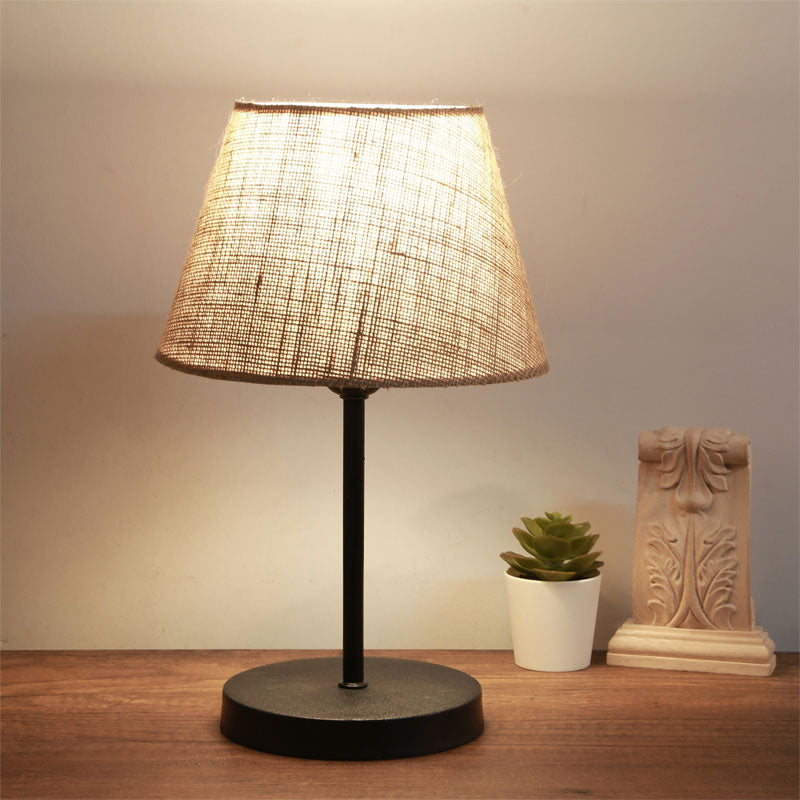 Table lamp PWL-1146 pakoworld E27 beige-black D22x37cm