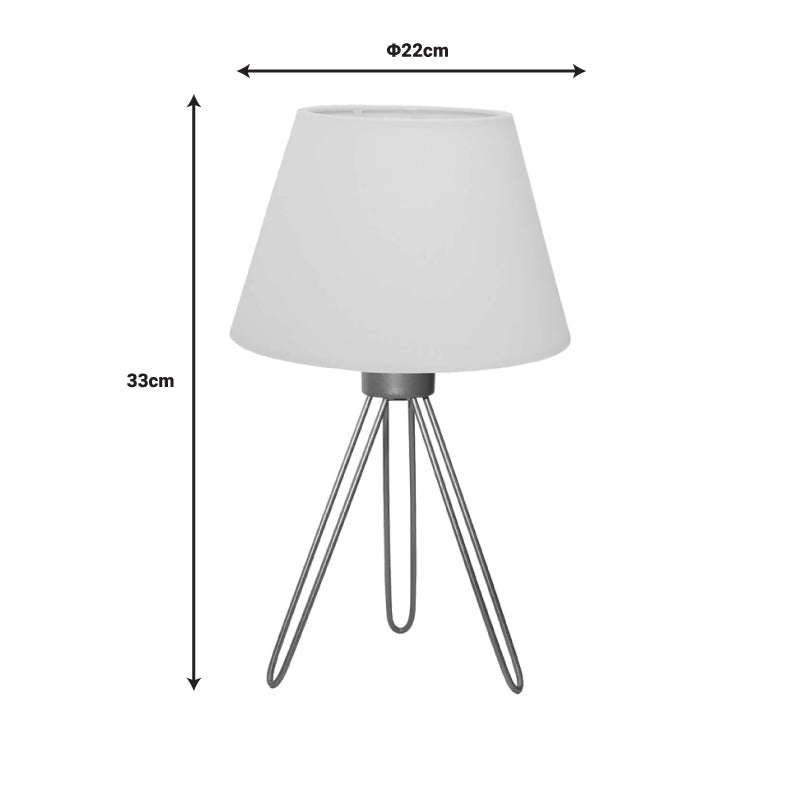 Table lamp Sherini pakoworld gold metal and fabric in cream color D22x33cm