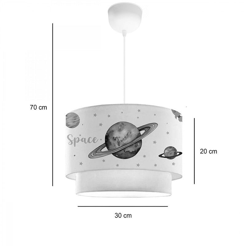 Children's ceiling lamp Saturn multi-colored-white D30x20cm