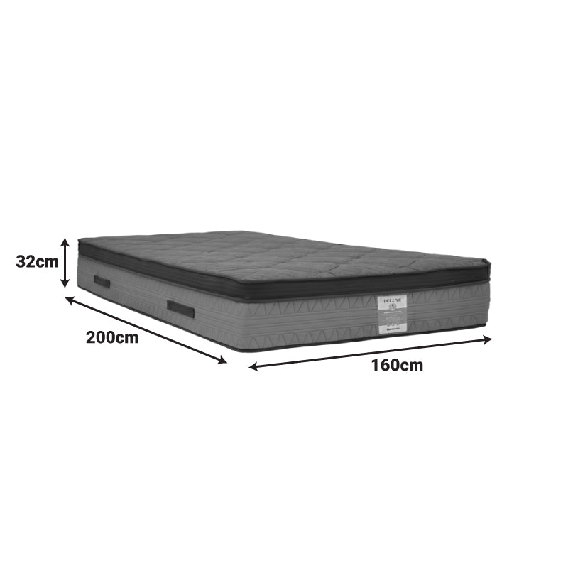 Mattress Deluxe pakoworld pocket spring double sided 32cm 160x200cm