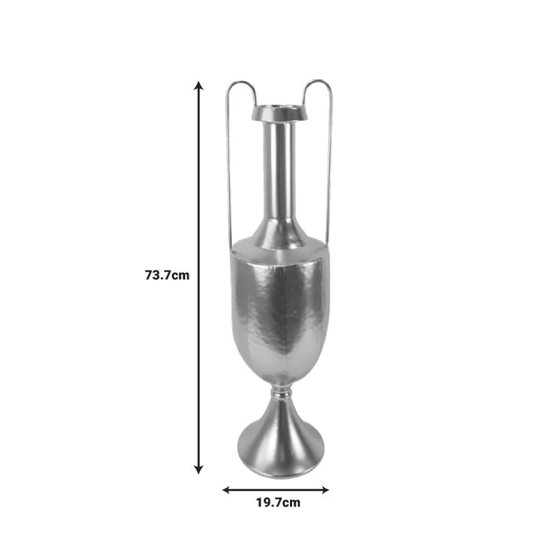 Decorative vase Dion Inart metal in gold color 19.7x19.1x73.7cm