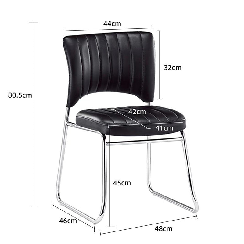 Visitor chair Amelia pakoworld PU black-chrome leg