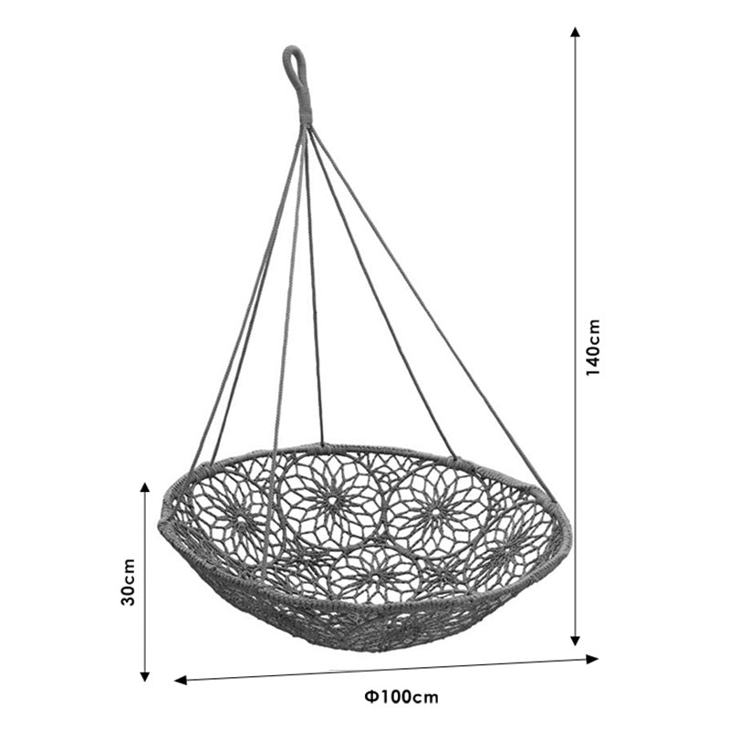 Hammock seat Baylee pakoworld rope beige-brown D102x140cm