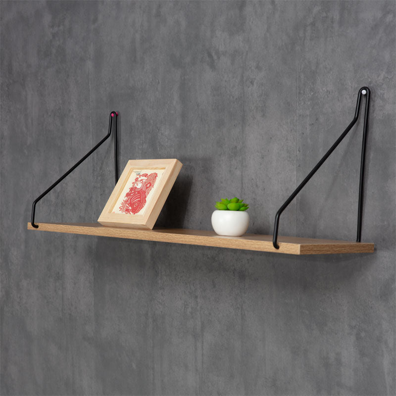 Wall shelf Tars sonoma-black 72x20x27cm