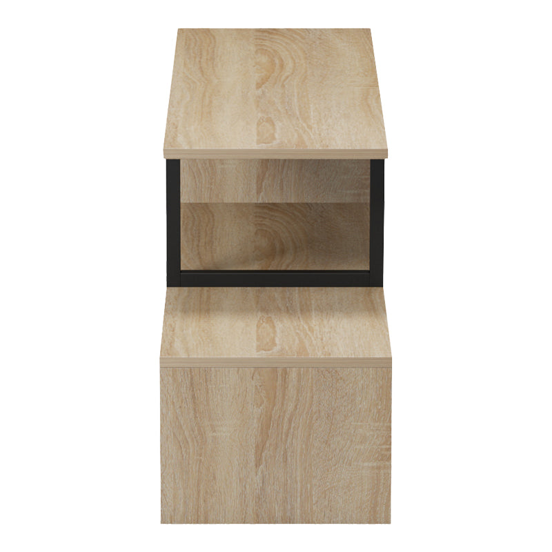 Tv stand Lilant melamine board in sonoma color and black metal leg 160x30x45cm