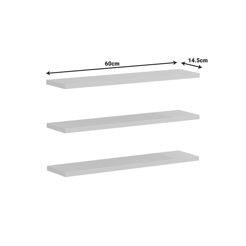 Divar wall shelf in dark grey color 60x14.5x1.8cm