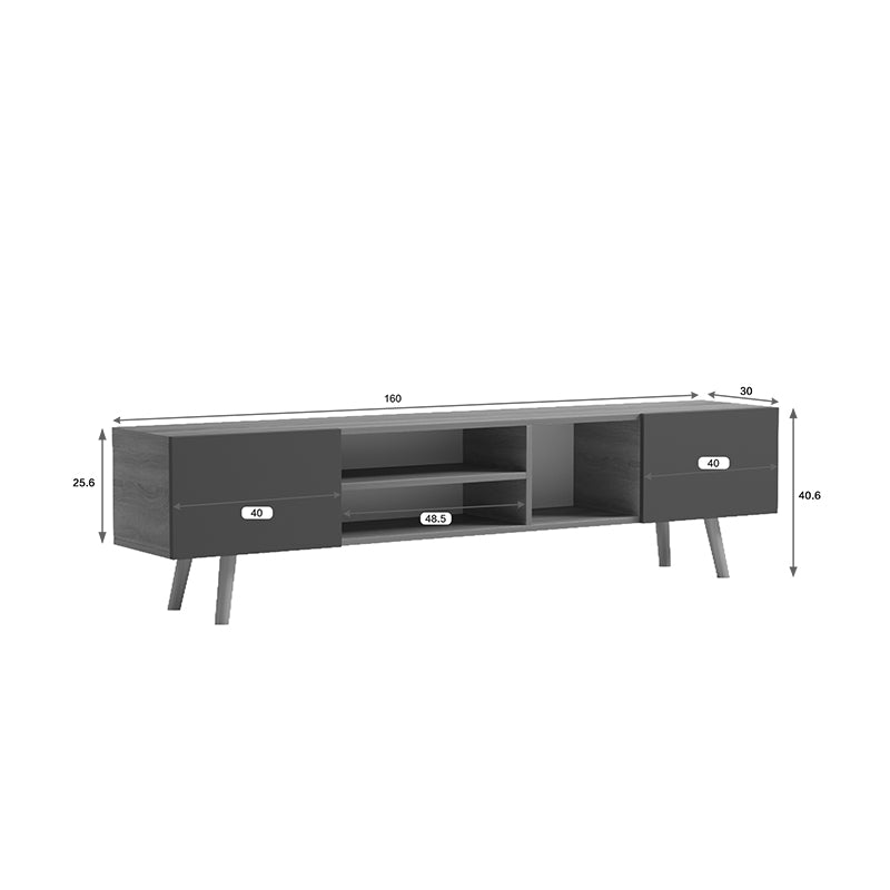 Osclo sonoma-anthracite TV cabinet 160x30x41cm