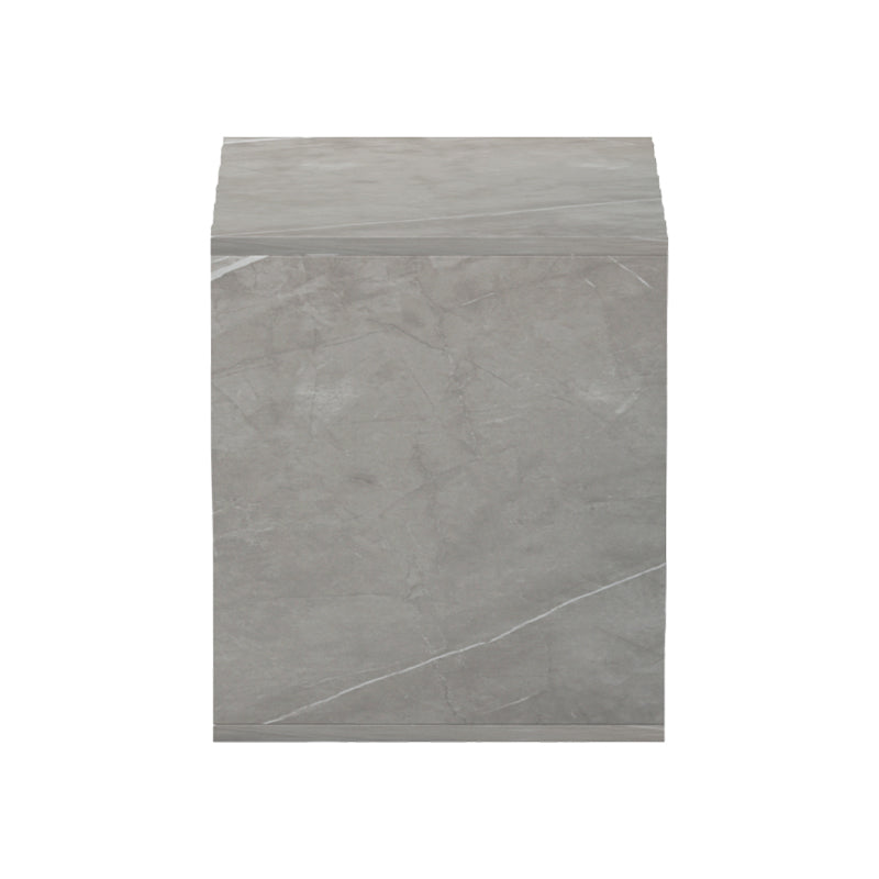 Doublo side table pakoworld grey beige marble look 40x35x40cm