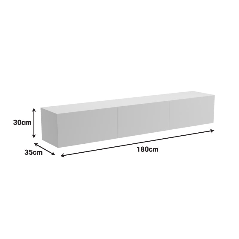 Wall-mounted TV cabinet with led Rival anthracite 180x35x30cm