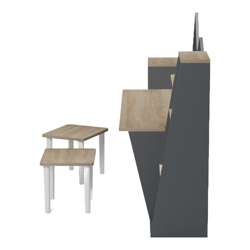 Children's desk with stool Dualto sonoma-anthracite 180x30x93.6cm