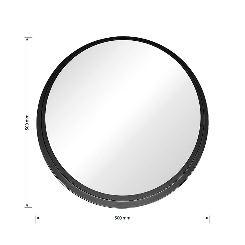 Mirror Round 3 pakoworld black 50x8x50cm