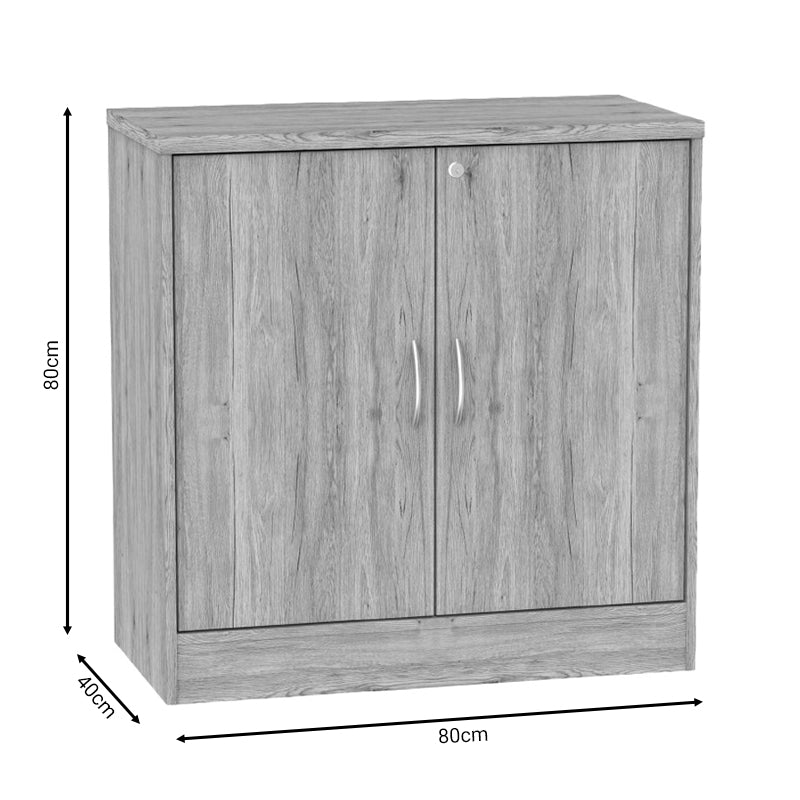 Office cabinet low professional Anze pakoworld natural melamine 80x40x80cm