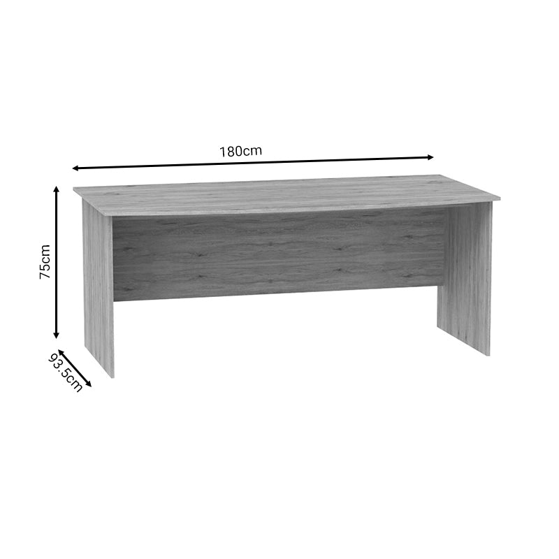 Work desk Anze natural melamine 180x93.5x75cm