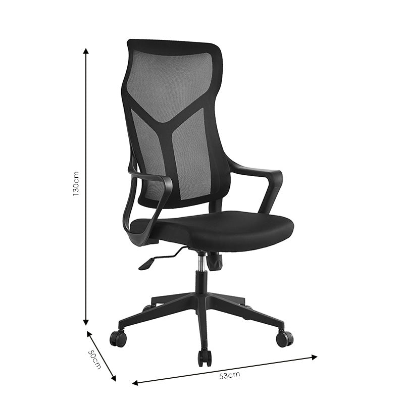 Manager office chair Flexibility pakoworld with fabric mesh in black colour
