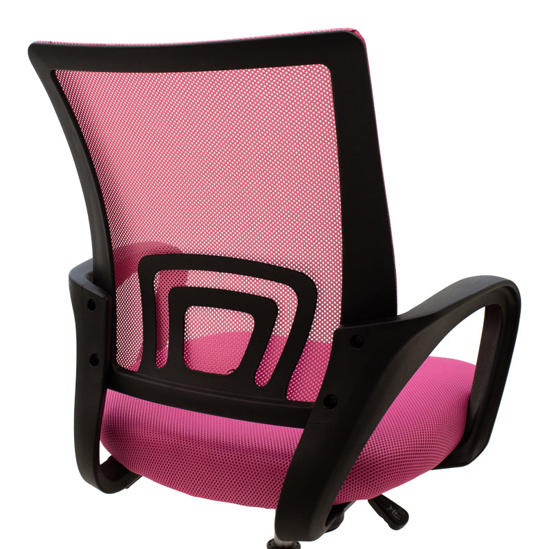 Office chair Berto I pakoworld mesh fabric pink 56x47x81-91cm