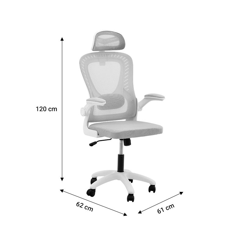 Office chair manager Delilah pakoworld mesh light grey