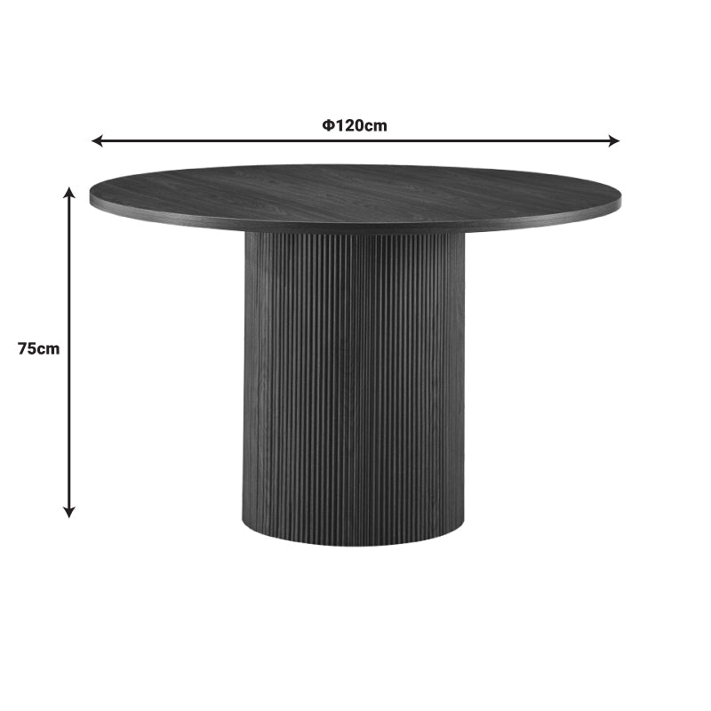 Kitchen table Mesa pakoworld MDF in walmut color D120x75cm