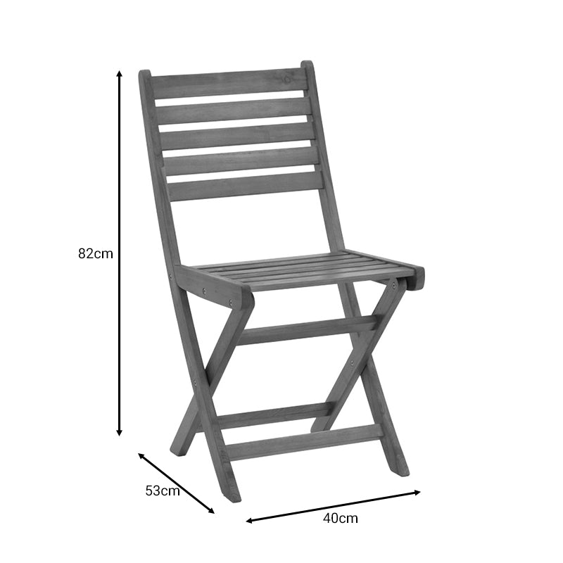 Fatel folding chair acacia wood natural 40x53x82cm
