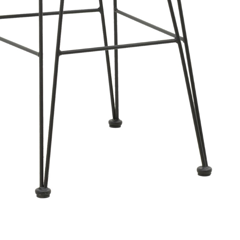 Naoki pakoworld bar stool with pe cushion black-metal black leg 46x56x110cm