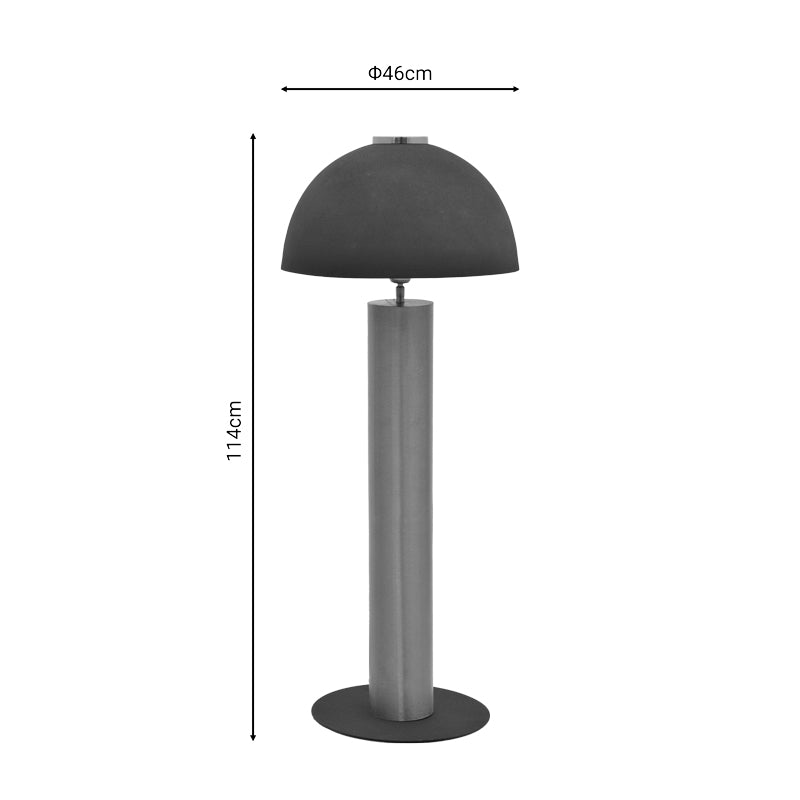 Floor lamp Cableler Inart Ε27 black metal D46x114cm