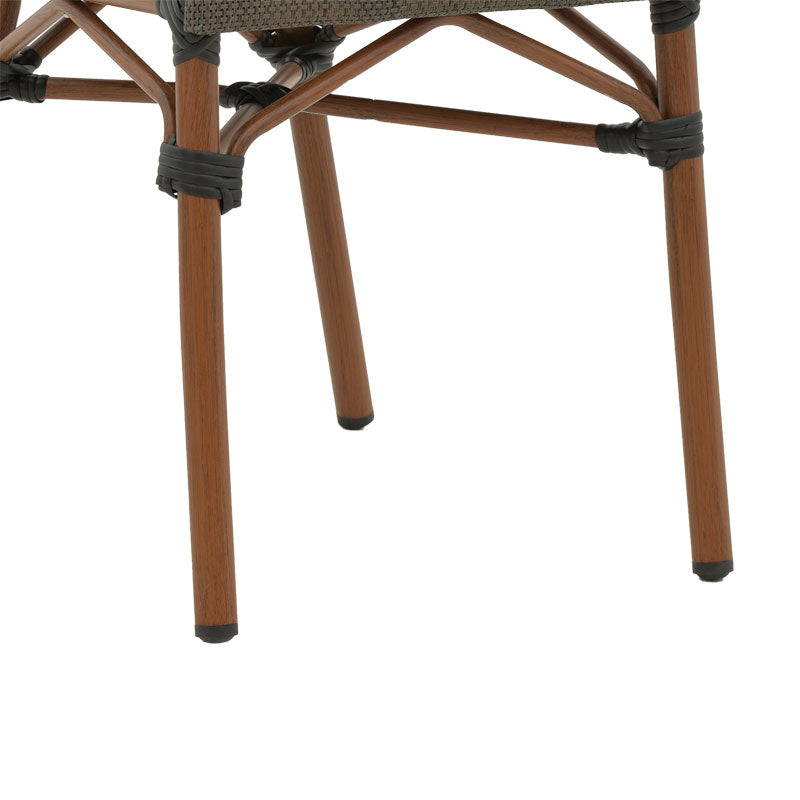 Chair Nacia pakoworld dark brown aluminum-grey textilene 45x59x85cm